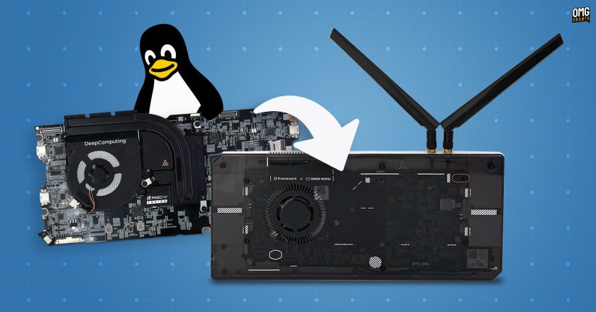 DC RISC-V mainboard for Framework Coolmaster PC case