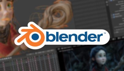 Blender logo on a background
