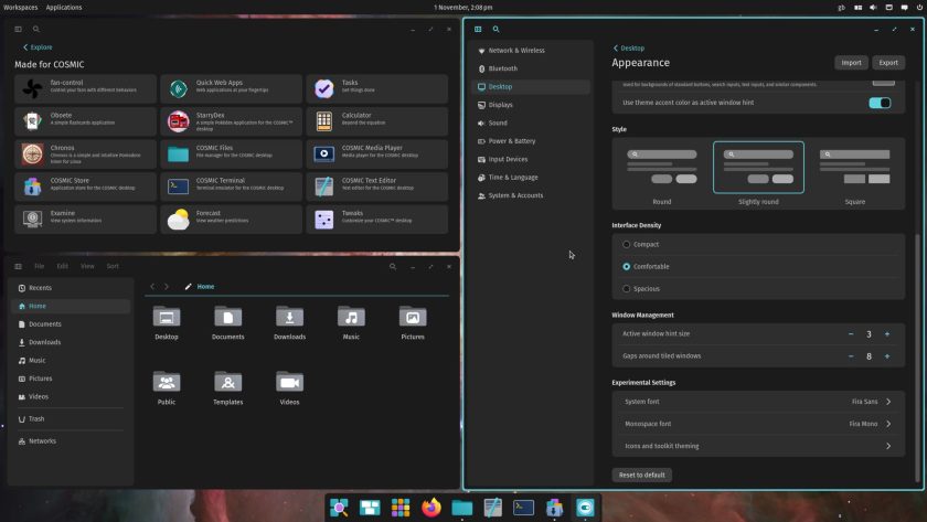 COSMIC DE fills in more gaps, including system font settings