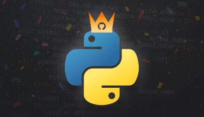 Python logo with a crown