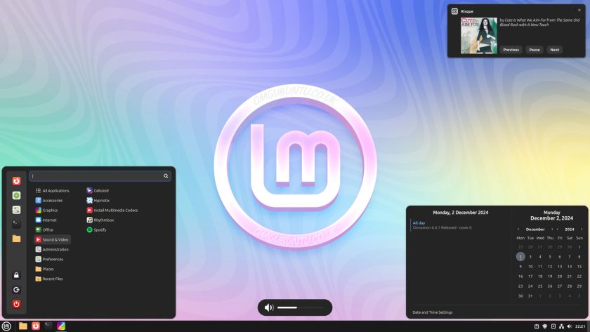 The new default theme in Cinnamon 6.4 on Linux Mint 22.1
