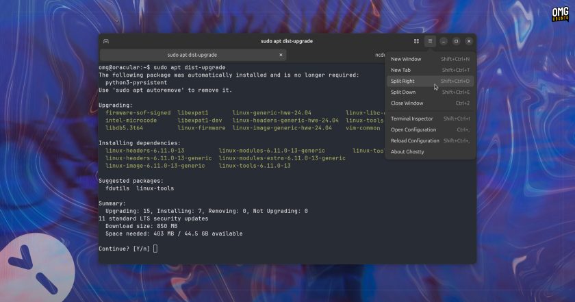 Ghostty terminal emulator screenshot