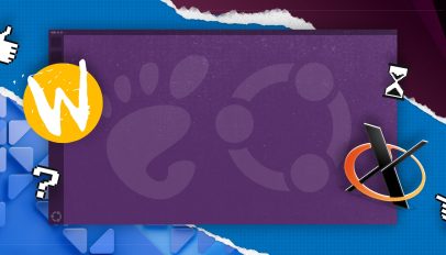 Wayland and X11 logos overlaid on GNOME and Ubuntu logos
