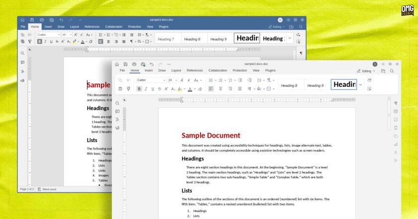 ONLYOFFICE 9.0: new modern light theme and classic theme side by side