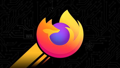 Firefox logo with AI symbols around it.