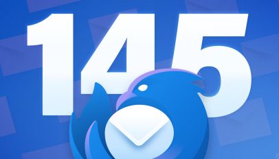 Thunderbird email client logo and the number 145