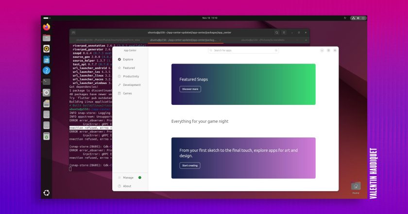 Screenshot of App Center working on RISC-V