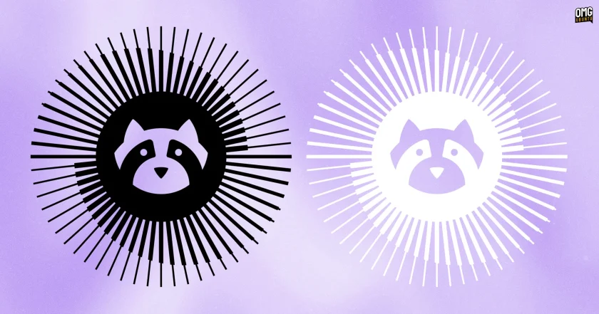Ubuntu 26.04 LTS Resolute Raccoon mascot with radiating starburst in dark and light variants.