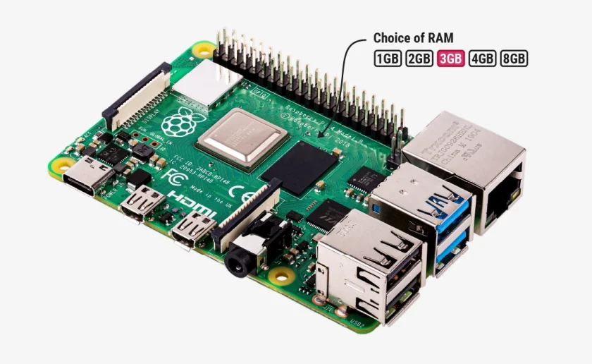 Raspberry Pi 4 Model B.