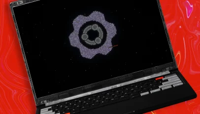 Framework Laptop 13 Pro with Ubuntu logo on screen.