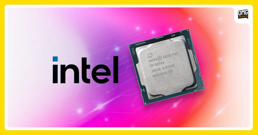 Intel logo next to  10th gen Core i7-1070 CPU.