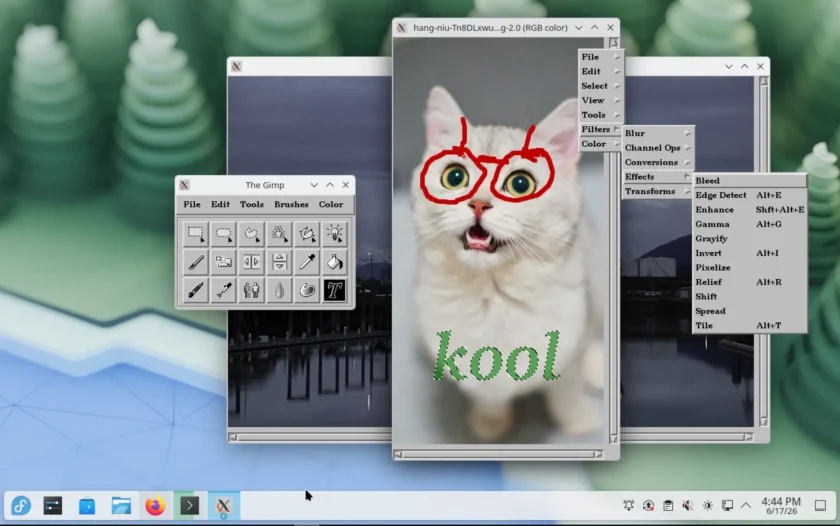 Jalankan GIMP versi lama 30 tahun di Linux modern melalui Flatpak