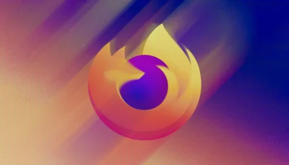 Firefox logo with motion blur to indicate speed