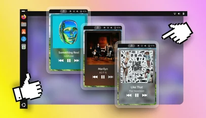 Dropbeat GNOME Shell extension showing now playing info in various ways