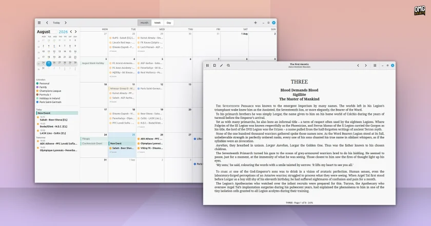 Linux Mint new Clockenstein calendar and Xepub book reader apps