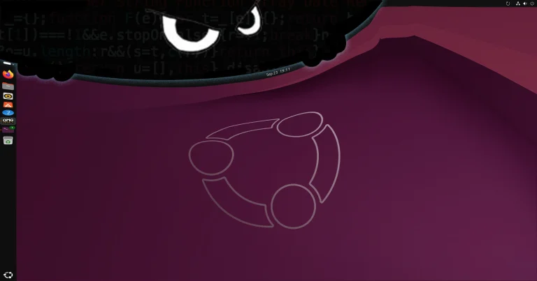 Ubuntu desktop being watched by malicious eyes