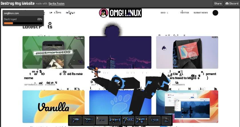 Destroy any website (browser game, but cathartic) - OMG! Ubuntu