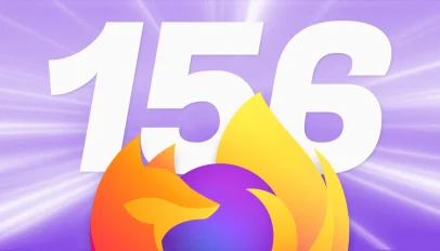 Firefox logo and the number 156