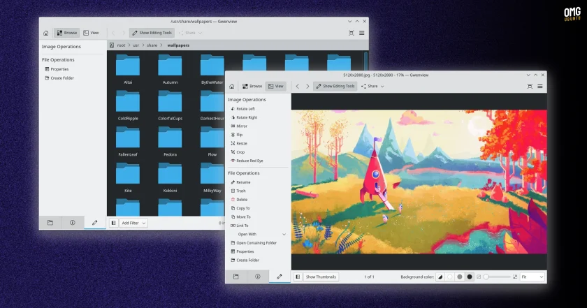 Gwenview KDE image viewer 