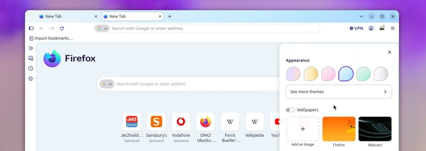 Firefox Nova gradient in the window titlebar on Linux