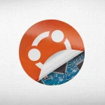 Ubuntu logo peels back to reveal hardware underneath