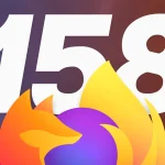 Firefox logo in front of the number 158.