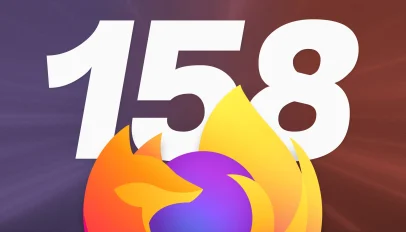 Firefox logo in front of the number 158.