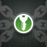 KeePassXC Logo with chains illustrating password security.