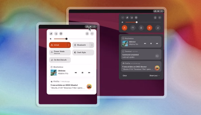 Sanket's GNOME notification and settings menu changes.